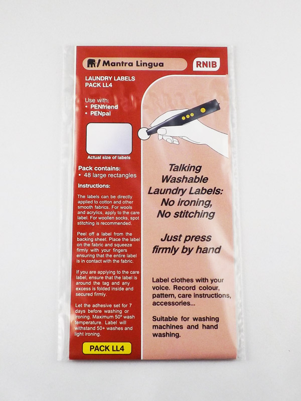 RNIB PenFriend Laundry Labels-48 Labels