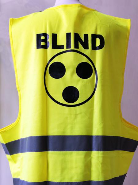 Landeshilfsmittelzentrum des BSVS e.V. - Signalweste für blinde Menschen, 3  schwarze Punkte